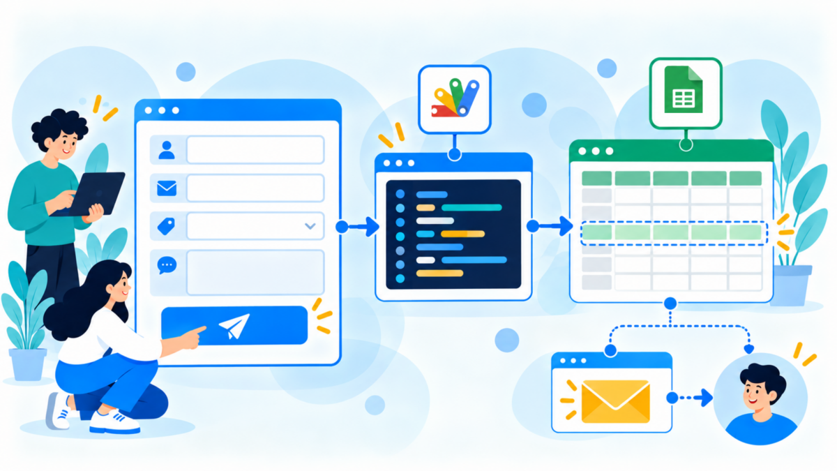 WebページにGoogleフォーム風のお問い合わせフォームを追加する方法