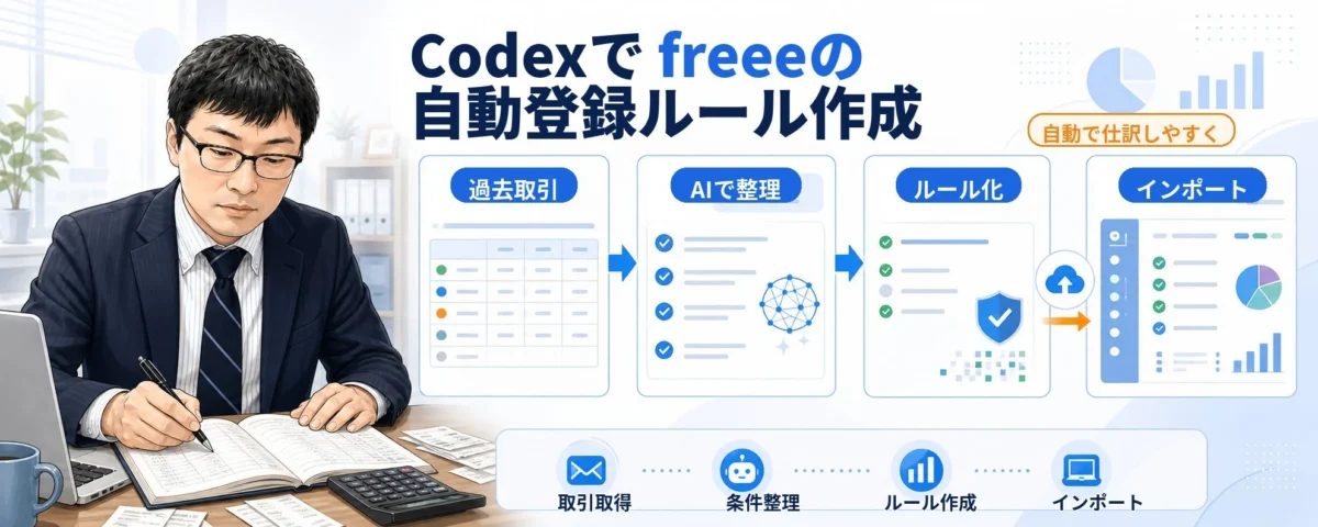 Codexにfreeeの自動登録ルールの設定を作成してもらった件