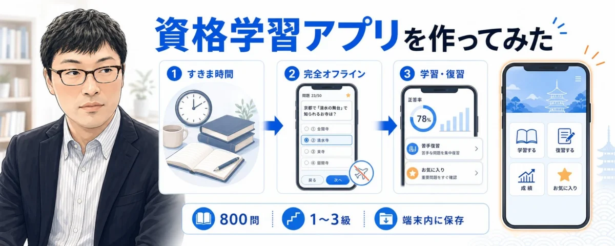 資格取得用のスマホアプリを作ってみた